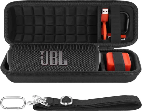 Miniatura 17 de co2CREA Funda de viaje rígida de repuesto para JBL Flip 7 Flip 6 FLIP 5 Altavoz Bluetooth portátil impermeable (funda de camuflaje negro)