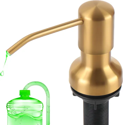 Miniatura 11 de Dispensador de jabón para fregadero de cocina, dispensador de jabón para fregadero con vástago roscado más largo, tubo de extensión de 47 pulgadas