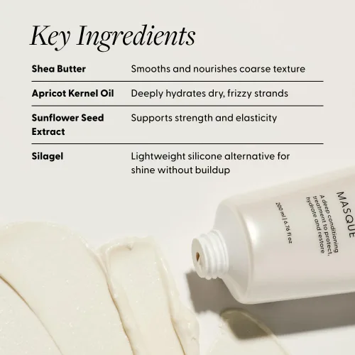 Miniatura 5 de Arey Masque Deep Conditioner & Hair Mask Hidratación profunda para cabello medio a grueso Reduce la rotura, doma el encrespamiento, restaura