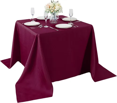 Miniatura 14 de Cupuamon - Mantel rectangular de 60 x 84 pulgadas, tela de poliéster lavable para decoración de bodas, fiestas, cenas y banquetes