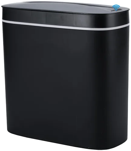 Miniatura 12 de Sooyee - Contenedor de basura de plástico rectangular con tapa a presión, para baño, tocador, dormitorio, cocina, taller, oficina, 10 litros, negro