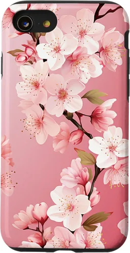 Miniatura 18 de Funda para iPhone 15 Pro Max Japón Pink Flower Sakura Florist Anime Cherry Blossom