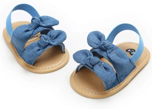 Miniatura 3 de COSANKIM Sandalias de verano para bebés y niñas con suela suave de flores, zapatos de vestir para cuna, recién nacidos, para recién nacidos