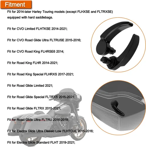 Miniatura 3 de Levantadores de tapa de alforja para Harley Davidson Touring Street Glide FLHR FLHT FLHX FLHTK 2014-2022