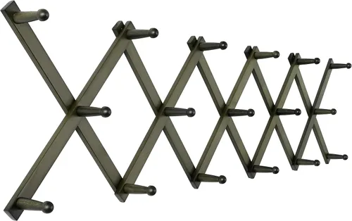 Miniatura 16 de SKOLOO Perchero para sombreros de pared con 17 ganchos, madera maciza, moderno, ampliable, perchero de pared para abrigos, sombreros, bolsos, gorras