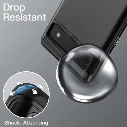 Miniatura 5 de JETech Funda para Google Pixel 6a de 6.1 pulgadas 2022, protección de doble capa a prueba de golpes (negro)