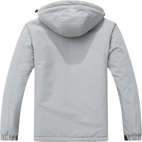 Miniatura 2 de Chaqueta de esquí de invierno impermeable para hombre, chaqueta de snowboard de invierno impermeable con capucha y forro polar resistente al viento