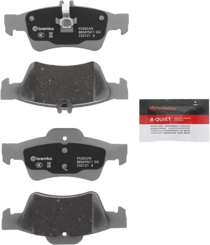 Miniatura 2 de Brembo P50052N Juego de pastillas de freno de disco trasero de cerámica premium para MERCEDES-BENZ/MERCEDES-BENZ (BBDC) OE# 0064200120