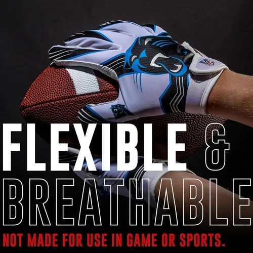 Miniatura 2 de Franklin Sports - Guantes de receptor de fútbol americano juvenil de la NFL, par de guantes de fútbol para niños con logotipos de equipos de la NFL