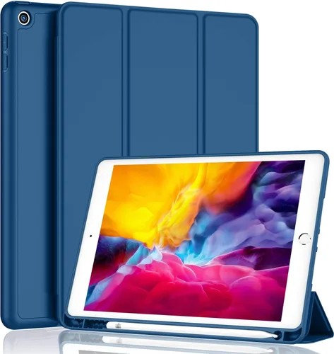 Miniatura 20 de iMieet Funda para iPad 9.7 (modelo 2018/2017, 6ª/5ª generación), funda inteligente con soporte para lápiz y parte trasera de silicona suave de piel