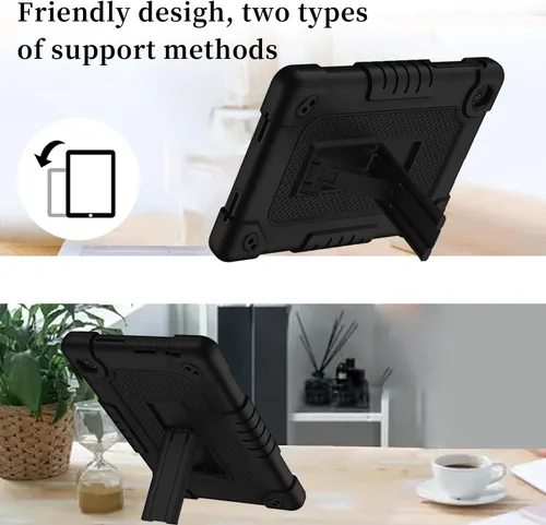 Miniatura 6 de Funda protectora para tablet TCL Tab 8 Plus, correa para el hombro, silicona suave y parte trasera dura, a prueba de golpes, para TCL Tab 8 Plus/TCL