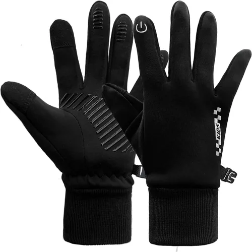 Guantes de ciclismo de invierno para niños y niñas, guantes de ciclismo para pantalla táctil, impermeables, térmicos, guantes deportivos para niños