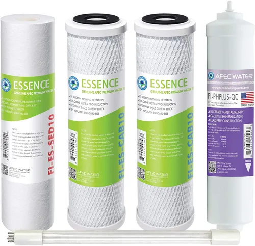 APEC Water Juego de filtros ESPHUV-SSV2 de alta capacidad para Essence Series ROES-PHUV75 Sistema de filtro de agua de ósmosis inversa Stage 1-3, 5