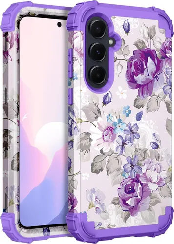 Miniatura 23 de Hocase Funda para Galaxy A37 5G, protección resistente a prueba de golpes, parachoques de goma de silicona suave+funda protectora híbrida