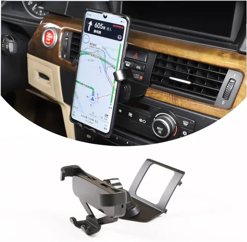 Para BMW Serie 3 E90 E91 E92 E93 360-Degree Rotary Teléfono Celular Titular Negro (B))