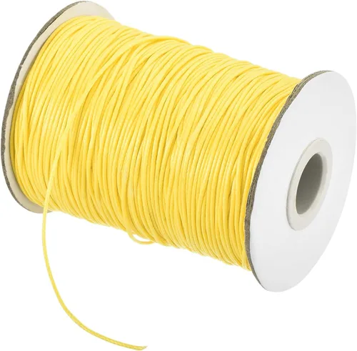 Miniatura 17 de MECCANIXITY Cordón encerado de poliéster encerado de 0.031 in, cuerda de cera de 175 yardas para hacer pulseras, collares, cuentas, joyería y Caqui