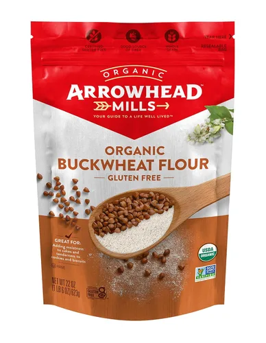 ARROWHEAD MILLS Harina de trigo sarraceno orgánica libre de gluten, 22 onzas