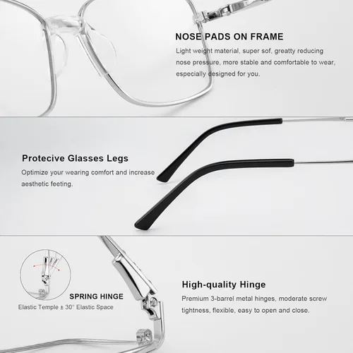 Miniatura 5 de Lentes de lectura con bloqueo de luz azul, lectores de bisagra de resorte para mujer, filtro antideslumbrante, anteojos ligeros