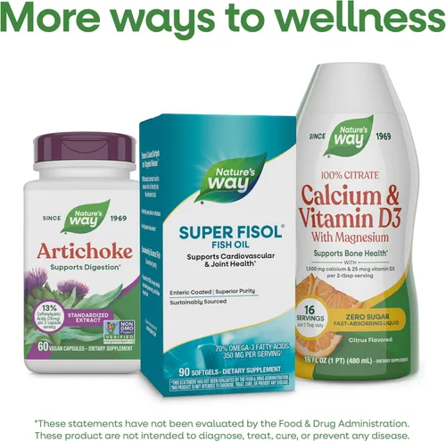 Miniatura 8 de Nature's Way Super Fisol - Cápsulas blandas de aceite de pescado, suplemento Omega-3 con EPA y DHA, apoya la salud cardiovascular y articular*