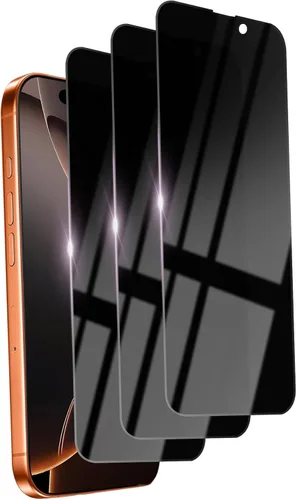 Miniatura 17 de Paquete de 3 protectores de pantalla de privacidad para iPhone 17 Pro Max, vidrio templado de 6.9 pulgadas, protección ocular antiespía, cobertura