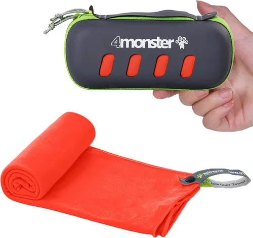 Miniatura 15 de 4Monster Toalla de camping súper absorbente, toalla de microfibra de secado rápido, ultra compacta y suave, toalla de viaje ligera para mochileros