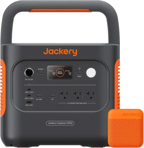 Miniatura 15 de Jackery Explorer 2000 v2 Estación de Energía Portátil, Batería de Respaldo Doméstica LiFePO4 de 2042Wh, Generador Solar de 2200W, Carga Rápida USB-C