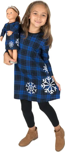 Miniatura 16 de Leveret - Conjunto de vestidos a juego para niña y para muñeca, 100% algodón, gran variedad de estilos, (tallas de 2 a 14 años)