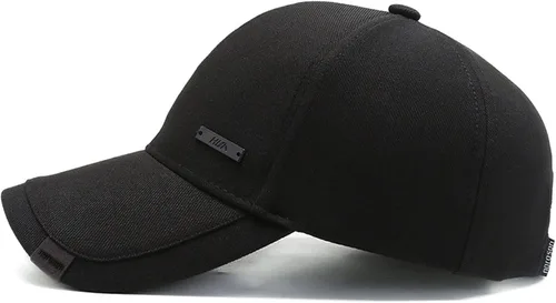 Miniatura 6 de Sombrero vintage de algodón para papá con picos de doble capa ajustable gorra de béisbol de moda para hombre