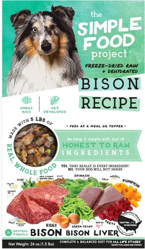 Miniatura 13 de Simple Food Project The Freeze Dried Raw Dog Food Topper con ingredientes orgánicos de grado humano