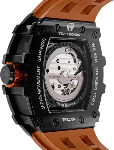 Miniatura 2 de TSAR BOMBA Relojes mecánicos automáticos de lujo para hombre movimiento japonés cristal de zafiro Reloj impermeable de 1640ft Relojes de pulsera