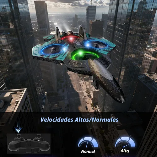 Miniatura 4 de Avión RC de espuma con luz LED fría, modo giratorio de 360° y sin cabeza, avión de control remoto para niños y adultos mayores de 6 años, juguete