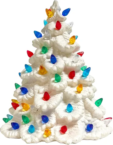 Miniatura 5 de National Artcraft Adornos de luz para árbol de cerámica estilo giro pequeño, 144 unidades (aguamarina)