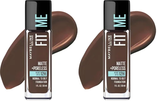 Miniatura 73 de Maybelline New York Fit Me Matte + Poreless Base Líquida, Formato de Bolsa, 220 Natural Beige, 1.3 onzas 220 Beige natural