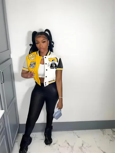 Miniatura 2 de Camisas con botones para mujer, chaqueta universitaria recortada de manga corta para mujer, tops de verano para mujer, tallas S-XXL