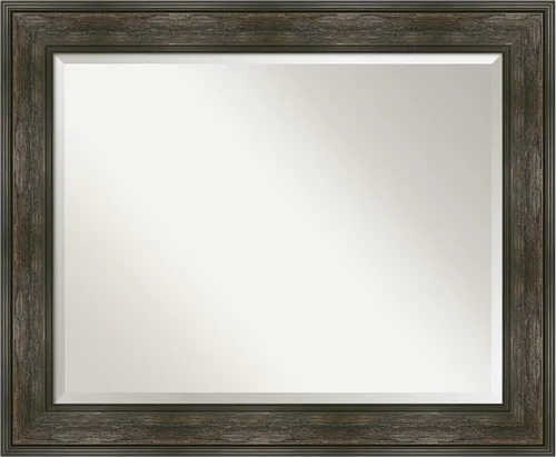 Miniatura 23 de Amanti Art - Espejo con marco para el tocador o para montar en la pared del baño, medidas en pulgadas Grano de café marrón