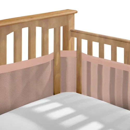 Miniatura 8 de BreathableBaby Forro transpirable de malla para cunas de tamaño completo, malla deluxe de 4mm, Elefantes (Tamaño 4FS cubre 3 o 4 lados)
