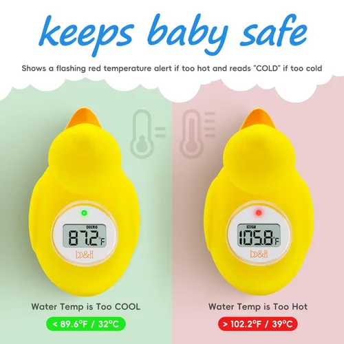 Miniatura 3 de b&h Termómetro digital de baño para bebé, termómetro flotante de temperatura de agua seguro para bebés y juguete para el baño del bebé, pantalla