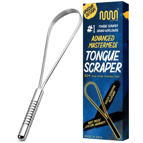 Miniatura 11 de MasterMedi Raspador de lengua negro con estuches (forma de cuchara, paquete de 2), limpiador de lengua para tratamiento del mal aliento, raspador