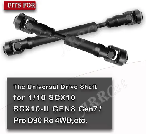 Miniatura 2 de 2 piezas de 4.606-6.457 in de eje de transmisión universal RC actualizaciones para 1/10 Axial SCX10 SCX10-II Redcat D90 Gen7 /Pro RC4WD GEN8 RC