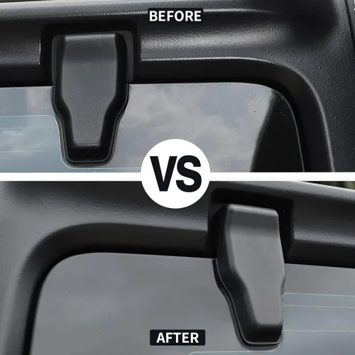 Miniatura 2 de Voodonala para Jeep JL Ventana trasera derecha e izquierda Bisagra Tapas Trim para 2018-2025+ Jeep Wrangler JL JLU Accesorios Exteriores, Negro 2