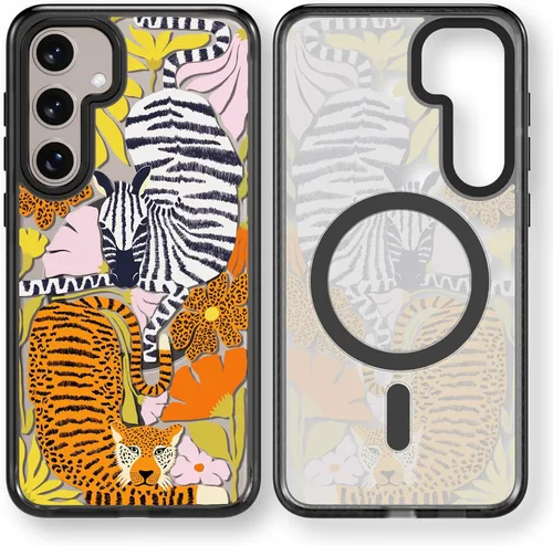 Miniatura 39 de Rosarnnah Funda compatible con Samsung Galaxy S24 Ultra, bonita estética, a la moda, divertida funda con estampado de gatito y gato, duradera a