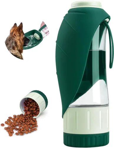 Miniatura 12 de TIOVERY Botella de agua mejorada para perros, dispensador portátil de agua para perros, gatos, cachorros y mascotas con vaso para beber y contenedor