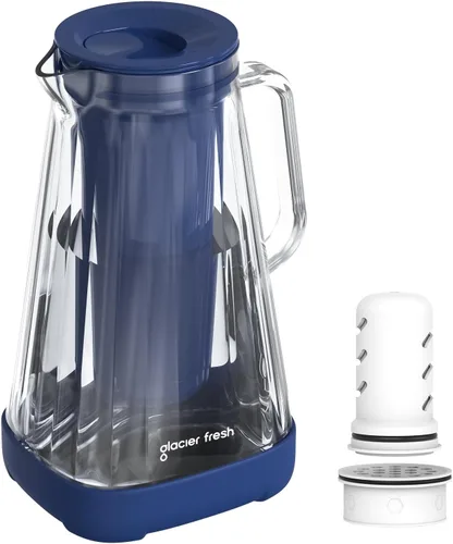Miniatura 11 de GLACIER FRESH Filtro de jarra de agua de flujo 3X para jarras y dispensadores de vidrio LS Home y GF, filtro de carbón activado de 5 etapas