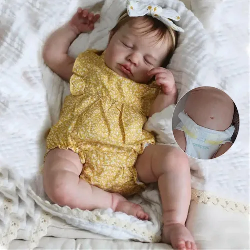 Miniatura 5 de Zero Pam Muñeca de bebé de silicona completa de 20 pulgadas, muñecas Reborn de silicona de cuerpo completo, muñeca de bebé realista, niña