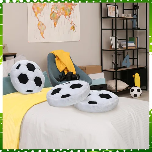 Miniatura 4 de Gerrii 8 almohadas de bola de 13.8 pulgadas, cojines deportivos de felpa mullida, cojín de felpa para regalos de equipo, decoración de dormitorio
