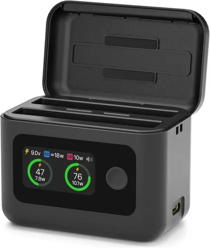 Cargador de batería Insta 360 X5 para accesorios Insta360 X5, estuche de carga rápida dual de 27W con pantalla LCD, concentrador de carga