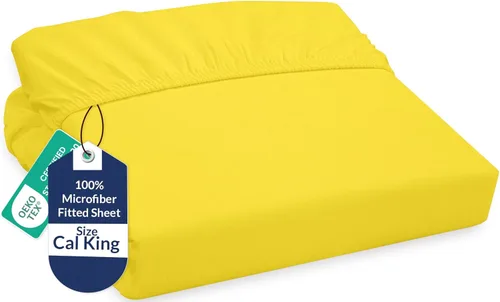 Miniatura 56 de Royale Linens Sábana Bajera King - Microfibra Cepillada Ultra Suave 1800 - Sábanas Inferiores de Lujo Hotelero - Sin Arrugas y Resistente a la Rosa