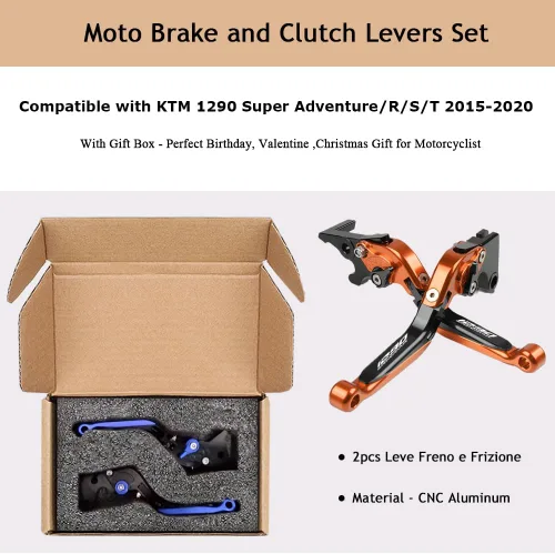 Miniatura 6 de Juego de 2 palancas de embrague de freno plegables de motocicleta para 1290 Super Adventure/R/S/T 2015-2020 - Naranja