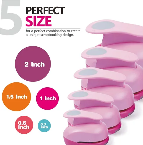 Miniatura 2 de BearBoss 5 perforadores de agujeros para manualidades, perforadores de papel para álbumes de recortes, diseños de manualidades para suministros