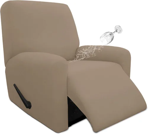 Miniatura 53 de Easy-Going Funda de sofá 100% impermeable doble de 3 piezas, elástica, suave, para perros, para sofá de 2 cojines separados, protector de muebles a